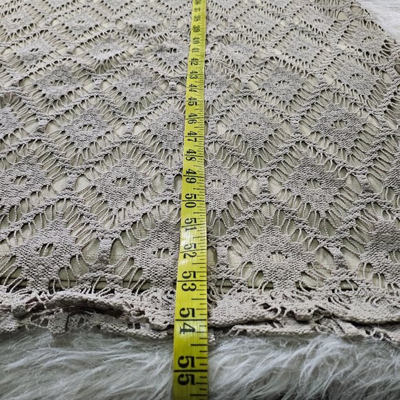 Chico's Women's Beige Lace Crochet Maxi Sleeveless Dress Size 2 - Picture 5 of 10